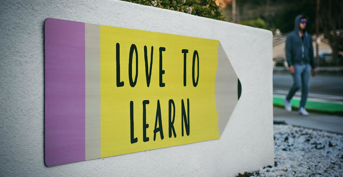 Cartello Love to Learn