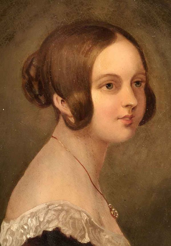 woman in the old painting